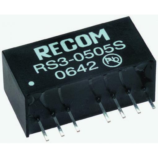 Recom Měnič DC/DC RS3, výstup: 5 V dc 500 V ac, Vin 48V dc 600 mA, Vin 26V 3 W -40 °C 71 °C Průchozí otvor