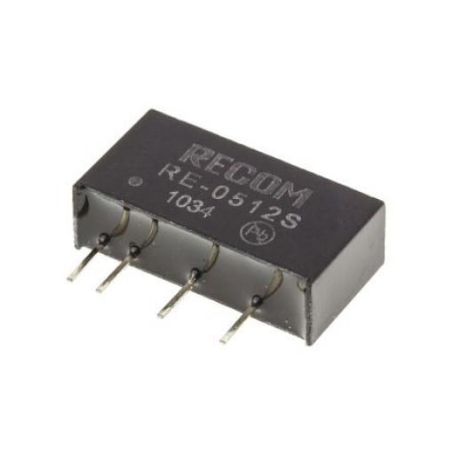 Recom Měnič DC/DC RE, výstup: 12 V dc 1 kV dc, Vin 5V dc 84 mA, Vin 4.5V 1 W -40 °C 85 °C Průchozí otvor