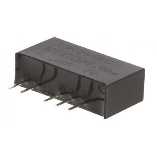Recom Měnič DC/DC RB, výstup: ±15 V dc 500 V ac, Vin 5V dc 33 mA, Vin 4.5V 1 W -40 °C 85 °C Průchozí otvor
