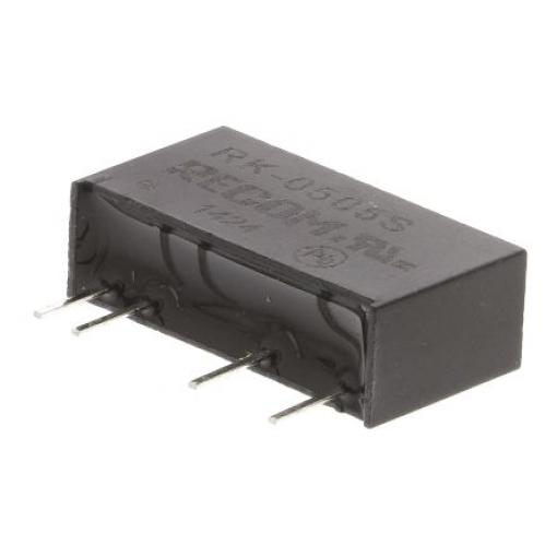 Recom Měnič DC/DC RK, výstup: 5 V dc 3 kV dc, Vin 5.5V dc 200 mA, Vin 4.5V 1 W -40 °C 85 °C Průchozí otvor