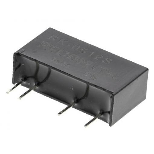 DC-DC převodník 1W, výstup: 12V dc 84mA 3kV dc, Vin 4,5 → 5,5 V DC