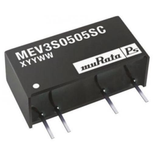 Murata Power Solutions Měnič DC/DC MEV3, výstup: 5 V dc 3 kV dc, Vin 5.5V dc 0.6 A, Vin 4.5V 3 W -40 °C 85 °C