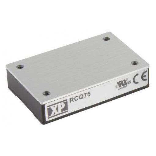 XP Power Měnič DC/DC RCQ75, výstup: 12 V dc 3 kV ac, Vin 101V dc 6.25 A, Vin 43V 75 W -40 °C 105 °C Průchozí otvor