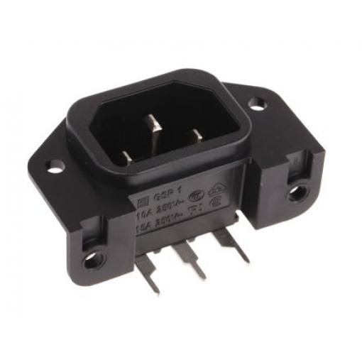 Schurter Konektor IEC C14, C18, orientace těla: Rovný, Montáž do panelu Vnitřní, 250 V 10A