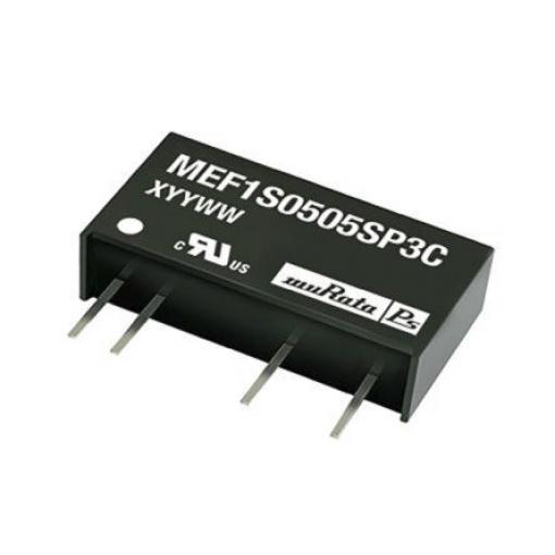 Murata Power Solutions Měnič DC/DC MEF1, výstup: 5 V dc 3.5 kV dc, Vin 3.47V 200 mA, Vin 3.14V 1 W -40 °C 85 °C Průchozí