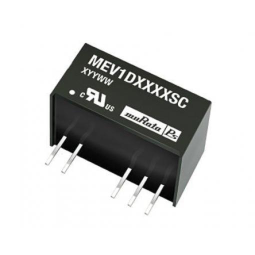 Murata Power Solutions Měnič DC/DC MEV1, výstup: ±15 V dc 3 kV dc, Vin 26.4V dc 33 mA, Vin 21.6V 1 W -40 °C 85 °C