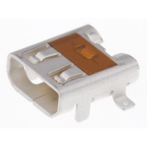 Konektor HDMI, řada: HDMI|MICRO HDMI, číslo řady: 7879, Typ D, počet kontaktů: 19, Samice, orientace těla: Pravý úhel,