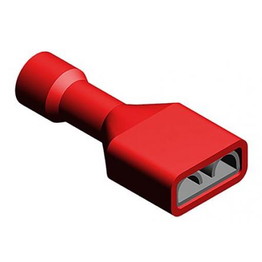 Molex Zásuvný konektor, řada: InsulKrimp 19003 Izolované, 6.35 x 0.81 mm, Červená Vnitřní, izolační: Nylon, min. AWG: 22