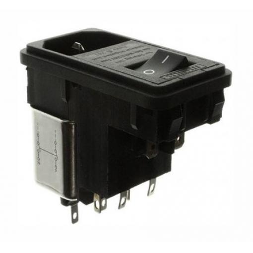 Schaffner Filtr IEC 2A IEC/EN 60939 Vnější, Zacvakávací montáž 6.3 x 32 mm, 250 V ac 2 póly, 50/400 Hz Pájecí, 85 °C,