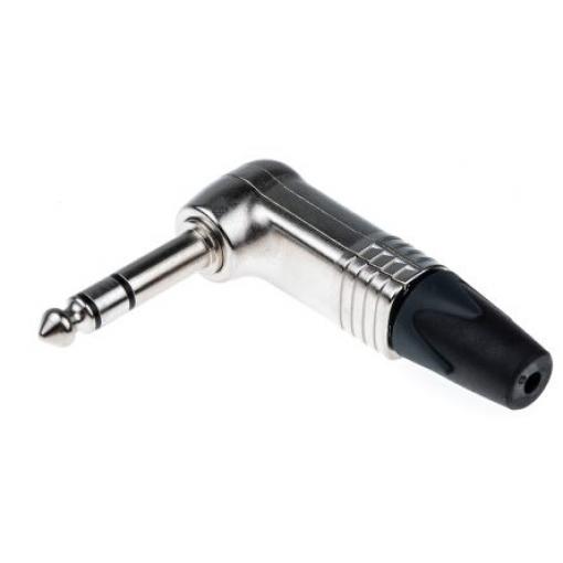 Neutrik Konektor jack, Kabel, Stereo, Pájecí Vnější, 6.35 mm 3 3A barva Černá, orientace těla: Pravý úhel, materiál
