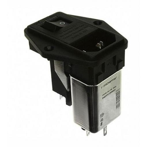 Schaffner Filtr IEC 6A IEC/EN 60939 Vnější, Montáž do panelu, 250 V ac, 50/400 Hz Pájecí, 85 °C, -25 °C FN388-6-21
