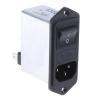 Schaffner Filtr IEC 6A, řada: FN280 C14 Vnější, Montáž do panelu 5 x 20 mm, 250 V ac 2 póly, 50/400 Hz Faston, 85 °C 2,