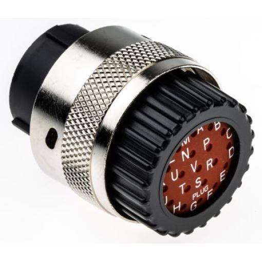 Kulatý konektor, počet kontaktů: 19, Kabel, velikost: Standard ITT Cannon, pohlaví kontaktu: Vnější, orientace těla: