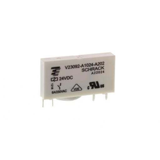 TE Connectivity Výkonové relé SPST Montáž na plošný spoj 6 A 24 V dc SNR