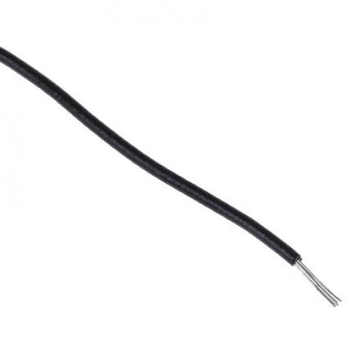 Zapojovací vodič plocha průřezu 0,2 mm², prameny vodičů: 7/0,20 mm, Černá, 300 V 30m 24 AWG Alpha Wire UL1061