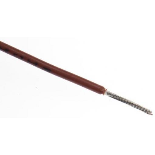 Zapojovací vodič, řada: Hookup Wire PVC, typ kabelu: Jednožilový, prameny vodičů: 7, Hnědá, 300V 30 m 24 AWG