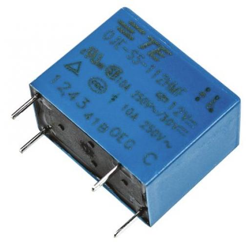 TE Connectivity Výkonové relé SPST Montáž na plošný spoj 10 A 12 V dc OJE