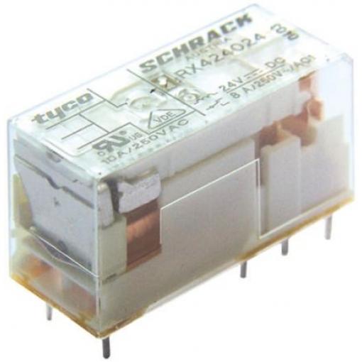 TE Connectivity Výkonové relé DPDT Montáž na plošný spoj 8 A 6 V dc RX2