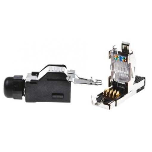 Zástrčka RJ45, počet cest: 8, Přímý, Kabelová montáž, Samec, počet portů: 1