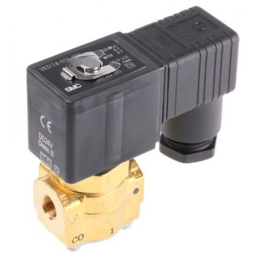 Elektromagnetický ventil VX3114-01F-5D1 3portový Běžný 24 V SMC 1/8 in G
