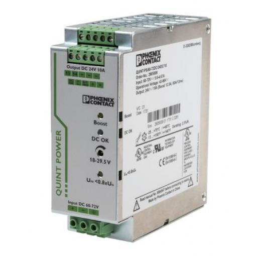 Phoenix Contact Měnič DC/DC QUINT-PS/60-72DC/24DC/10, výstup: 24 V dc 1.5 kV dc, Vin 96V dc 10 A, Vin 60V 24 W 70 °C 70