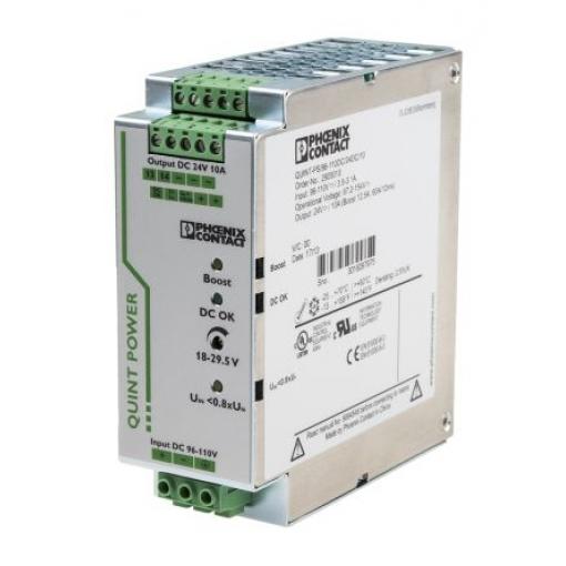 Phoenix Contact Měnič DC/DC QUINT-PS/96-110DC/24DC/10, výstup: 24 V dc 1.5 kV dc, Vin 154V dc 10 A, Vin 96V 22 W 70 °C