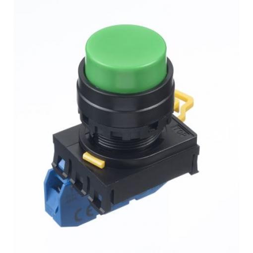 Idec Tlačítkový spínač, řada: YW IP65 SPST Montáž do panelu 22 mm Zelená