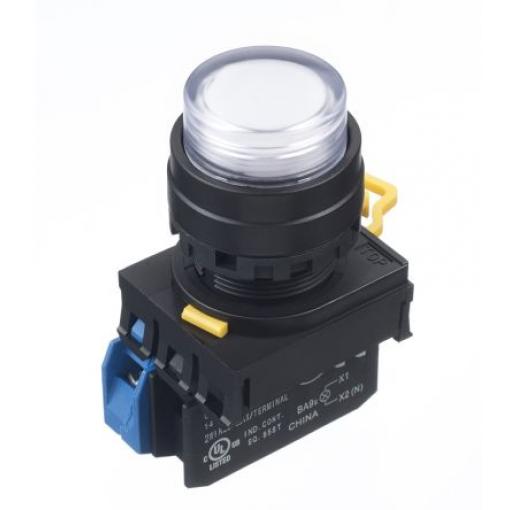 Idec Tlačítkový spínač, řada: YW IP65 SPST Montáž do panelu Osvětlené 22 mm Bílá