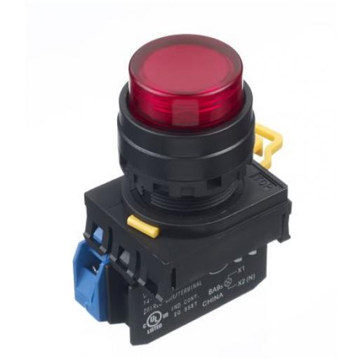 Idec Tlačítkový spínač, řada: YW IP65 SPST Montáž do panelu Osvětlené 22 mm Červená