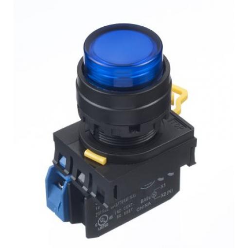Idec Tlačítkový spínač, řada: YW IP65 SPST Montáž do panelu Osvětlené 22 mm Modrá