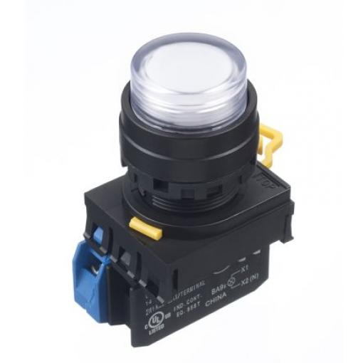 Idec Tlačítkový spínač, řada: YW IP65 SPST Montáž do panelu Osvětlené 22 mm Bílá