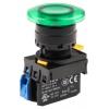 Idec Tlačítkový spínač, řada: YW IP65 SPST Montáž do panelu Osvětlené 22 mm Zelená