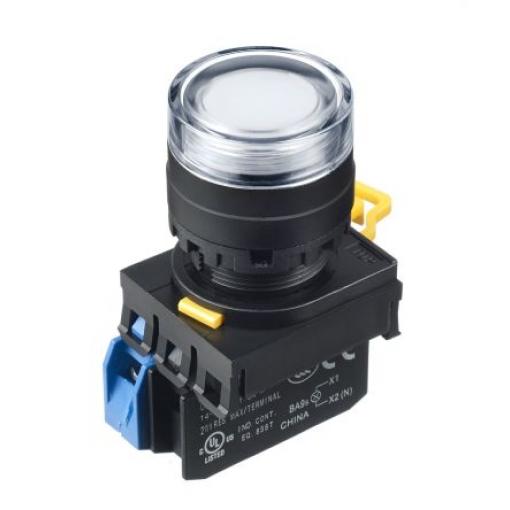 Idec Tlačítkový spínač, řada: YW IP65 SPST Montáž do panelu Osvětlené 22 mm Bílá