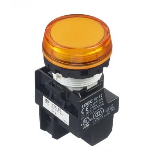 Idec Kontrolka, řada: YW Montáž do panelu LED Oranžová, průměr výřezu: 22 mm IP65 Kulatý 24 V ac/dc