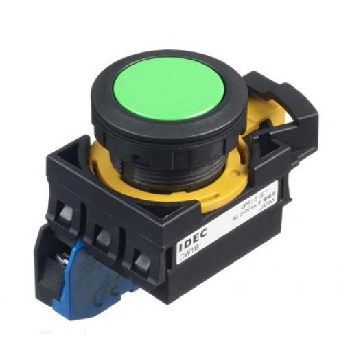 Idec Tlačítkový spínač, řada: CW IP65 SPST Panel Udržované Osvětlené 22 mm 10 A