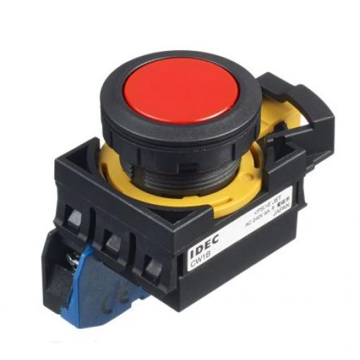 Idec Tlačítkový spínač, řada: CW IP65 SPST Panel Udržované Osvětlené 22 mm 10 A