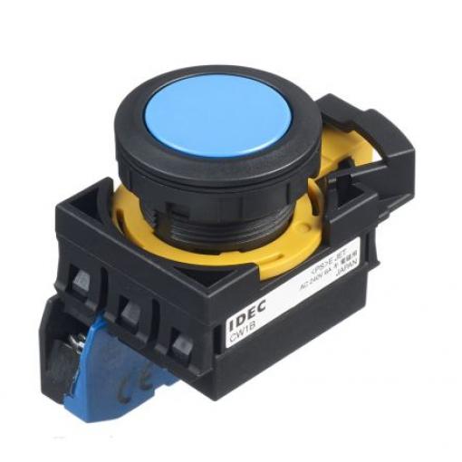 Idec Tlačítkový spínač, řada: CW IP65 SPST Panel Udržované Osvětlené 22 mm 10 A