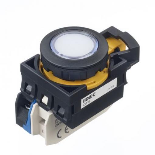 Idec Tlačítkový spínač, řada: CW IP65 SPST Panel Okamžité Osvětlené 22 mm 10 A, barva LED: Bílá