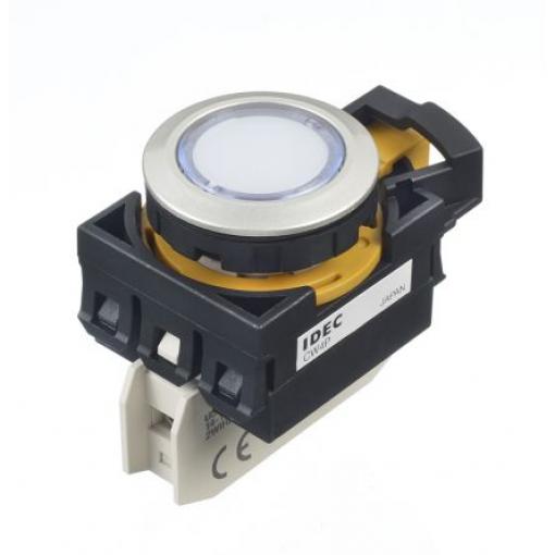 Idec Tlačítkový spínač, řada: CW IP66 Panel Osvětlené 22 mm 10 A, barva LED: Bílá