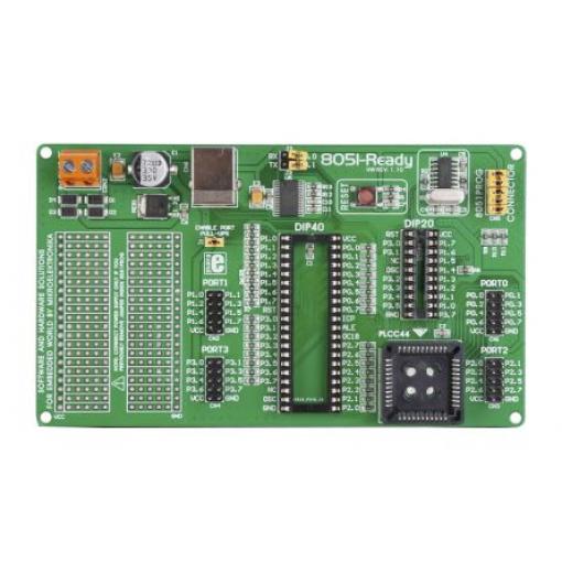 Vývojová sada mikrokontroléru, Atmel, MCU, Mikrokontrolér, 8051-Ready Board, Přídavná deska