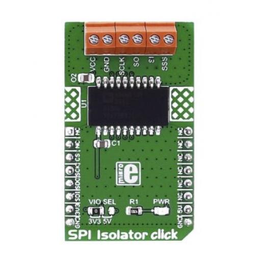Komunikační a bezdrátový vývojový nástroj pro SPI ADUM4154 SPI Isolator Click MikroElektronika 17 MHz MIKROE-2583