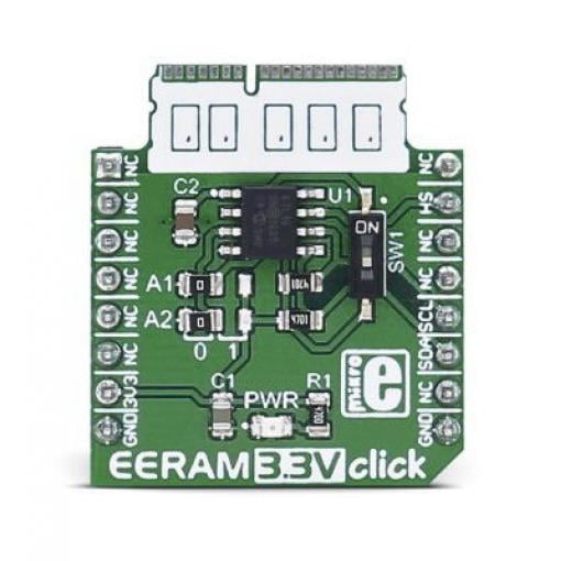 MikroElektronika Vývojová sada pro paměti MIKROE-2728, EERAM 3,3V Click, klasifikace: Deska mikroBus Click SRAM