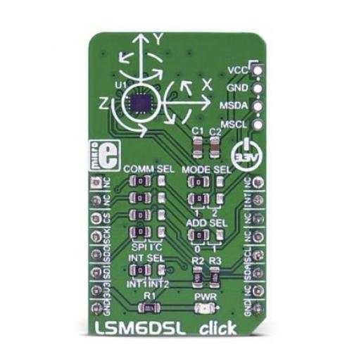 SPI, I2C LSM6DSL Click MIKROE-2731 MikroElektronika