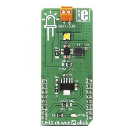 MikroElektronika Vyhodnocovací sada LED MIKROE-2807, LED Driver 2 Click, MikroBus