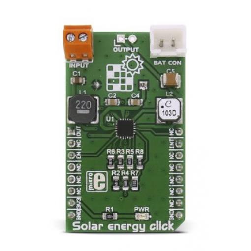 Vývojová sada Solární Click deska Solární energie MikroElektronika BQ25570