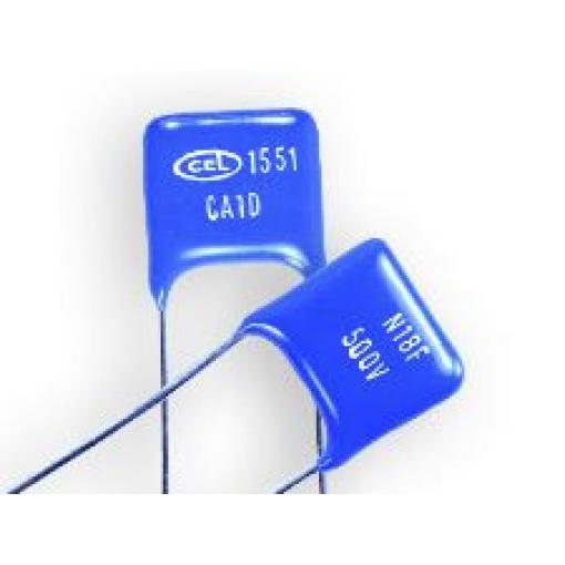 Slídový kondenzátor 330pF 500V dc, Radiální ±1% Ploché RS PRO, 15 x 6.5 x 13mm