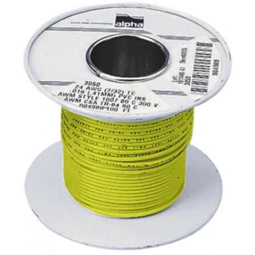 prameny vodičů: 26 Polyvinylchlorid Alpha Wire 3057 YL001