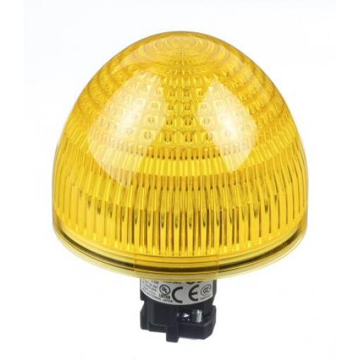 Idec Kontrolka, řada: HW Zapuštěná montáž LED Žlutá, průměr výřezu: 22 mm IP65 Kopule 24 V ac/dc