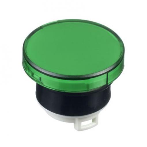 Idec Hlava kontrolky, řada: HW Zelená, průměr výřezu: 22 mm Zapuštěná montáž montáž