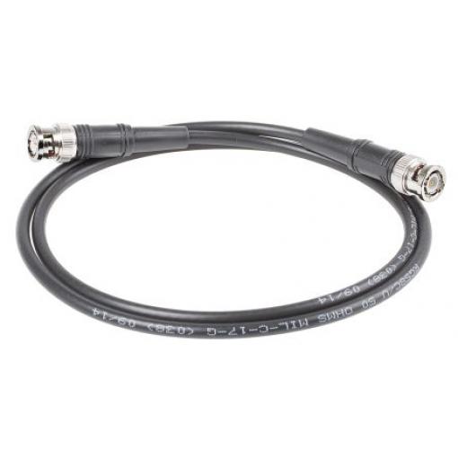 Koaxiální kabel, řada: BNC RG58C/U, Černá Polyvinylchlorid, vnější průměr: 4.95 mm OD 1 m 50 Ω Atem S koncovkou